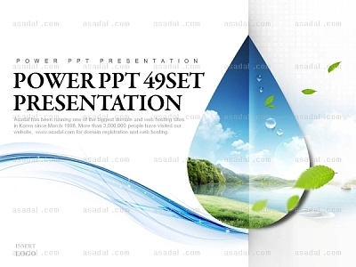 신재생에너지 녹색성장 PPT 템플릿 세트2_깨끗한 물 그리고 환경_0945(바니피티)