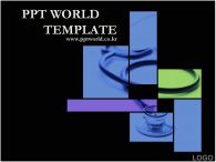 연두색 보라색 PPT 템플릿 선명한색상과 청진기_슬라이드1