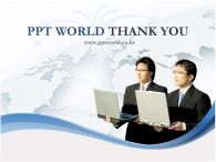 세계지도 노트북 PPT 템플릿 세계지도와 회사원 템플릿_슬라이드4