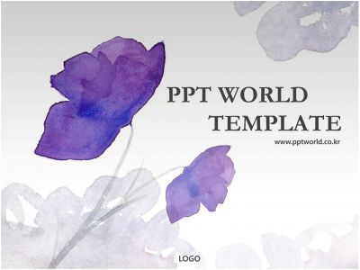 꽃 심플한 보라빛 꽃 PPT 템플릿 심플한 보라빛 꽃(자동완성형 포함)_슬라이드1