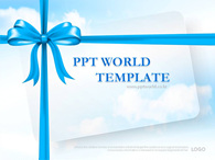 특별한 블루 리본 카드  PPT 템플릿 블루 리본 카드_슬라이드1