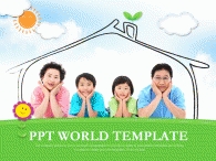 일러 손 PPT 템플릿 행복한 우리 가족(자동완성형포함)_슬라이드1
