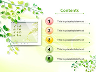 싱그러움 일러스트 PPT 템플릿 초록의 나뭇잎 풍경(자동완성형포함)_슬라이드2