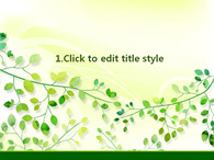싱그러움 일러스트 PPT 템플릿 초록의 나뭇잎 풍경(자동완성형포함)_슬라이드3