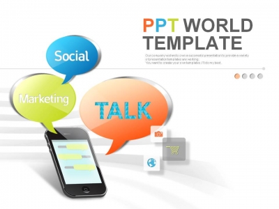 어플 모바일 PPT 템플릿 소셜 네트워크 마케팅