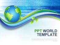 세계적 GLOBAL PPT 템플릿 그린 물결과 지구(자동완성형포함)_슬라이드1