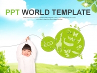 언덕 물방울 PPT 템플릿 자연을 지키는 아이(자동완성형포함)_슬라이드1