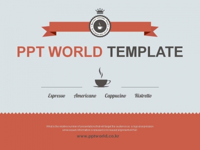 테이크아웃 스티커 PPT 템플릿 커피 일러스트 사업계획서 템플릿