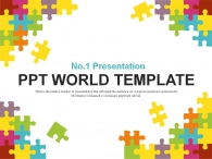 심플한 깔끔한 PPT 템플릿 알록달록 퍼즐조각 놀이(자동완성형포함)_슬라이드1