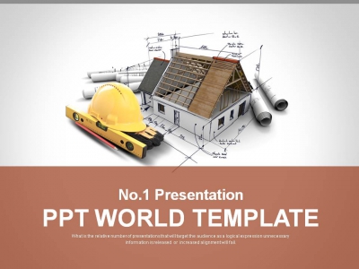 면 라인 PPT 템플릿 건축과 설계 비즈니스