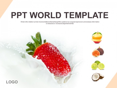 삼각형 패턴 PPT 템플릿 싱싱한 과일들(자동완성형포함)