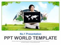 심플한 깔끔한 PPT 템플릿 글로벌 교육(자동완성형포함)_슬라이드1