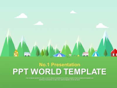 휴가 휴식 PPT 템플릿 즐거운 캠핑(자동완성형포함)_슬라이드1