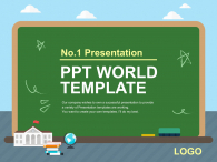 학교 칠판 일러스트(자동완성형포함) 파워포인트 PPT 템플릿 디자인_슬라이드1