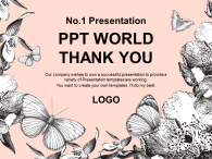 우아한 나비 꽃 일러스트 파워포인트 PPT 템플릿 디자인_슬라이드11